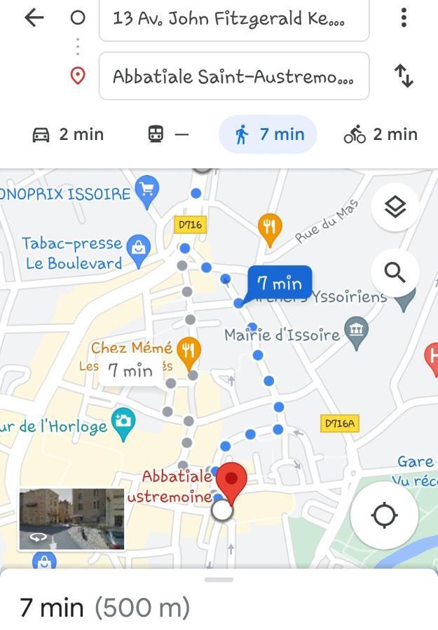 Appartement F2 Centre-Ville Issoire Avec Jolie Vue Eksteriør billede